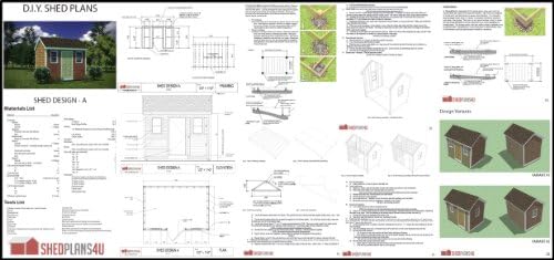 Planovi od 8x12 - Kako izgraditi vodič - korak po korak - vrt / korisnost / skladištenje