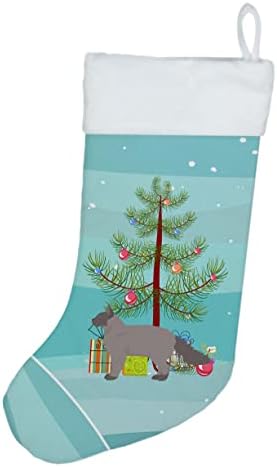 Caroline's bysures CK4644CS La Perm 3 Cat sretan božićni božićni čarapa, kamin Viseće čarape Božićna sezona Dekor zabave Obiteljski