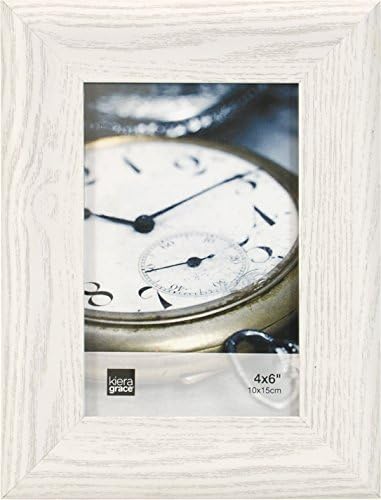 Kieragrace Gable Frame za slike, 4 za 6 , vintage bijeli izgled teksturirani završetak