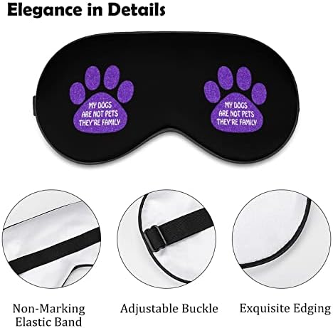 Pawprint psi Obiteljska mekana maska ​​za oči Poklopac efektivno sjenčanje slijepojku Udobnost maska ​​za vrijeme spavanja s elastičnim