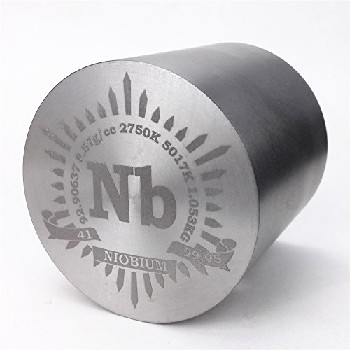 1kg Fine okretanje Niobium metalni cilindar dia.54×54mm 99,95% ugravirani periodni sistem