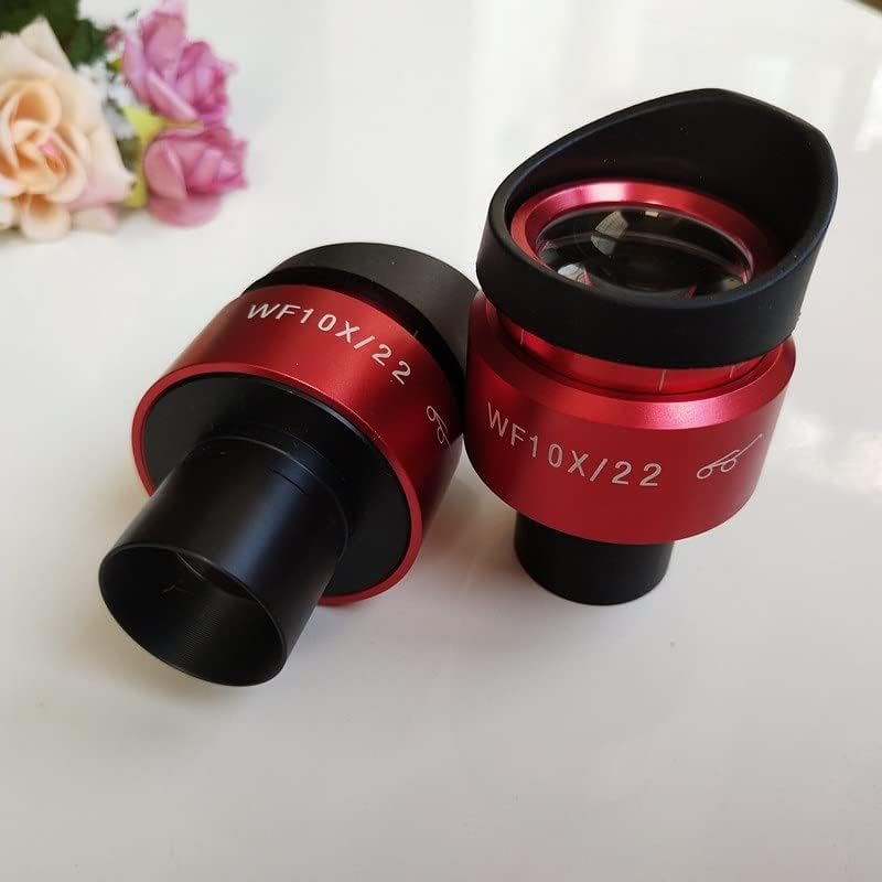 Oprema za mikroskop WF10X 22mm crvena boja biološki mikroskop okular objektiv 23.2 mm eye Cups Lab potrošni materijal