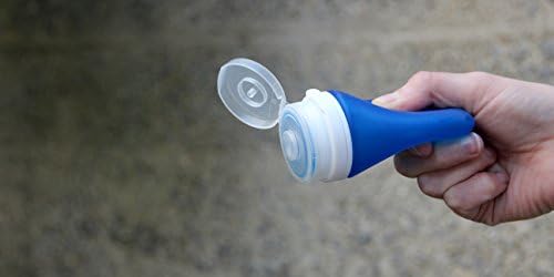humangear GoToob+ flaše za punjenje silikonske putne veličine sa zatvaračem, plave, male