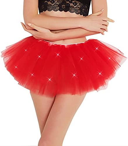 YSSAI LED TUTU za žene 5 slojevitih svjetla Neon Tulle Tutu suknja Tinejdžer Balet Party Dance Sukrt za djevojčice Odrasli