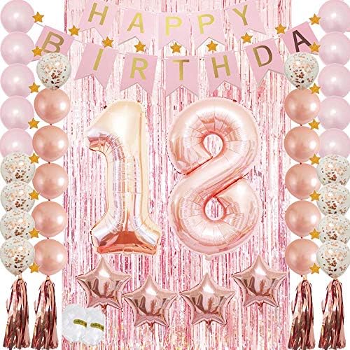 11. rođendanski ukrasi za djevojčice za zabavu-Confetti Latex balon, folija Mylar Star, Tassel Garland, Tinsel Foil Fringe zavjese,