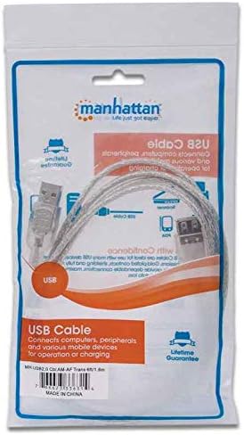 Manhattan 6-noge HI-Speed ​​USB uređaj kabel za muškarce / žensko, prozirno srebro