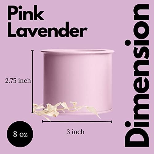 Fragranthetic Pink Lavender Svijeća 8 oz s poklopcima - 12-pakovanje krupnih časnih svjećica za pravljenje svijeća, umjetnosti i zanata,