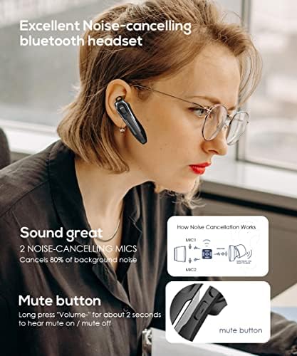 Zoukai slušalice za kosti kosti Bluetooth 5.3, bezbolni bežični otvor za uši na slušalicama, vodootporni mini sportski jezik minđuša