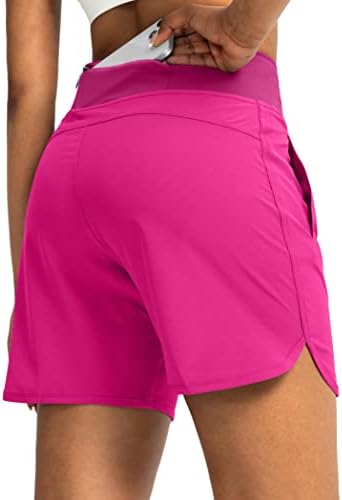 SOTHFEEL Ženske kratke hlače sa džepovima sa patentnim zatvaračem 7 inča Dugih struka Atletske vježbe Ljetne kratke hlače za žene