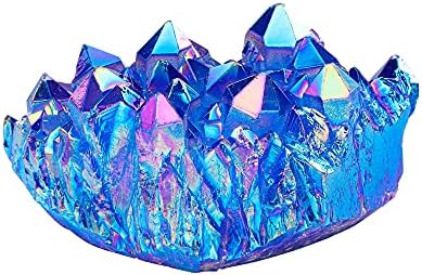 Crystaltears Izlečenje kristalno klasterski titanijum obloženi rock kvarcni kristal Drugi mineralni geode dragi kamenje uzorak plave