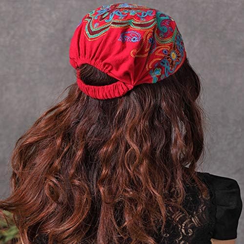 Žene etnički vintage vez cvijeće bandanas turban print šešir za ispis izvezeni šešir