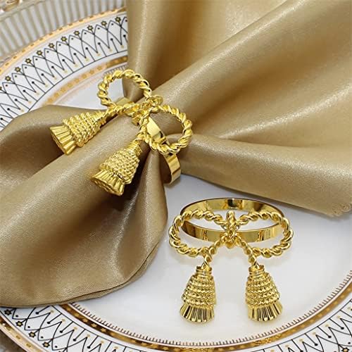 Yfqhdd 24 / kom Gold salvetinski prstenovi metalni leptir držači salveta za božićne vjenčane večere ukrasi za zabavu