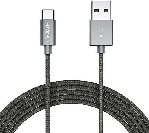 CRAVE Tip C kabel, USB u tipu C kabl Premium najlonska pletenica - škriljevca