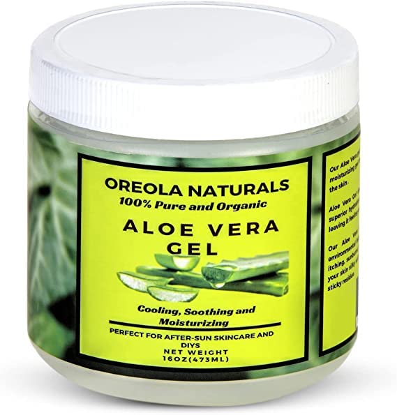 OREOLA NATURALS Aloe Vera Gel, 16 oz- čista, umirujuća , rashladna, hidratantna i hidratantna idealna za lice, kosu i kožu-novo