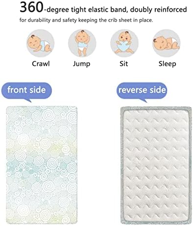 Pastel tematski lim za krevetić, standardni madrac krevetića ugrađene listove ultra mekani materijal-baby listovi za djevojčicu ili