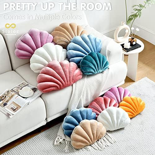 Sioloc seashell u obliku bacanja jastuci meki baršunasti umetci ukrasni jastuci za krevet kauč za dnevni kauč za kauč na razvlačenje