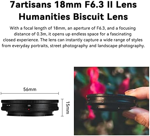 7artizans 18mm F6. 3 Mark, ultra-tanak APS-C Prime Lens Fit Za Fujifilm XF kompaktne kamere bez ogledala za Fuji Xh2s XT4 XT3 XE4
