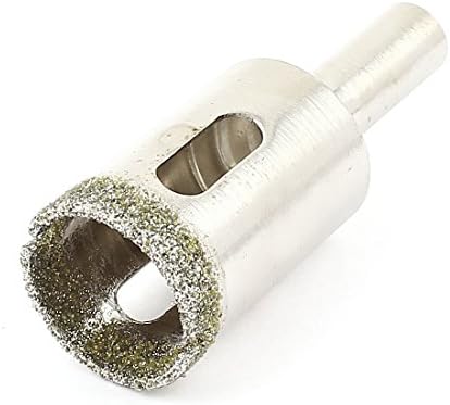 Iivverr 20mm srebrni ton dijamantski presvučena testera za rupe za stakleni mermer (Agujero de broca de taladro de herramienta recubierto