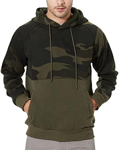 Jeke-dg Fleece Sports Soft Lov Camo Hoodie Lagani pulover Duks s kapuljačom Kanga džep taktičke vojne majice