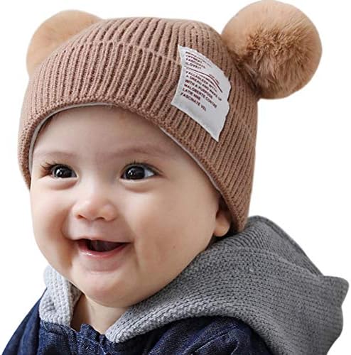Abronda Winter Baby Hats Mekane tople pletene kape Cosy Pom Pom Beanie Bear Hats za vekovima 1-8 Toddler Boys Girls