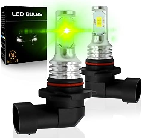 ML MILELE 9005 LED svjetlo za maglu, HB HB3 LEMON GREEN FOG LAMP CIT, 4000LM DRL žarulja, 2 pakovanje