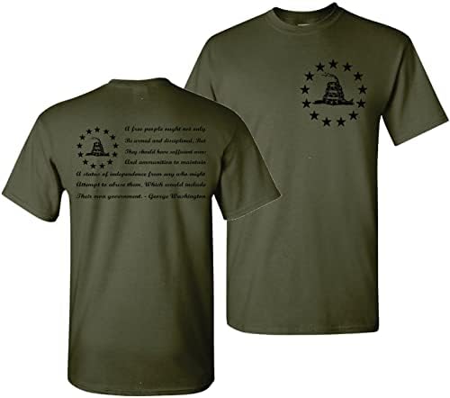 George Washington Quote DTOM ne gazi me Gadsden zmija Patriotska T-Shirt Tee