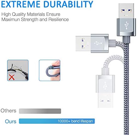 [2pack, 6,6ft] USB kabl, CAPSHI USB 3.0 A mužjak do muški kabel, USB 3.0 Dvostruki krajnji USB kabel kompatibilan sa laptopom, za