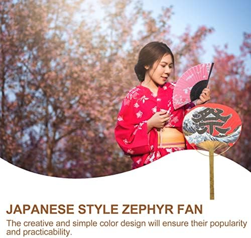 Priključci za pretezoom Vintage 2pcs Japanski okrugli vjenčani zabava Favors Ručno održane ventilatore Ventilatori navijači drevne