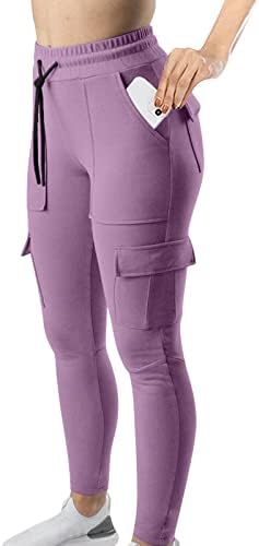 HCJKDU ženske haljine modni radni sport Elastični struk Strip bočni džep tanko fit tajice Dukserice
