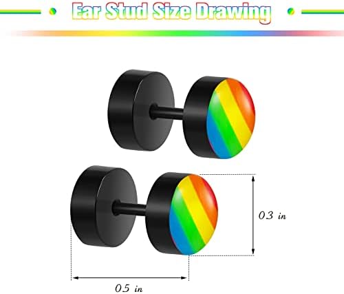 4kom lezbejke pride naušnice LGBTQ dodatna oprema lezbejke pride stvari nakit podesive LGBT lezbejke par duge minđuše lezbejke pokloni