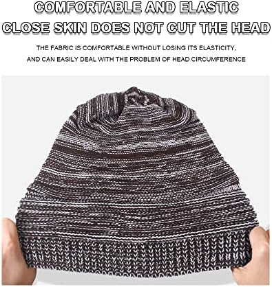 Diafilm Knit Beanie HATS, zimska Slouchy šešir, uniseks Trendy Skully Topla miješanja Boja Chunky Soft Stretch kabel