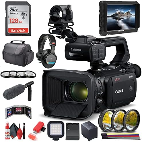 Canon XA55 UHD 4K kamkorder + 4K monitor + Sony Mic + Sony slušalice + LED svjetlo + 128GB kartica + mekana podstavljena torba + dodatna