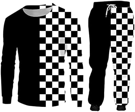 QEDCVS 3D crno bijeli jogging duksevi Sportski odijelo, Muškarci Proljeće Jesen Zipper Dukserice Sportska odjeća