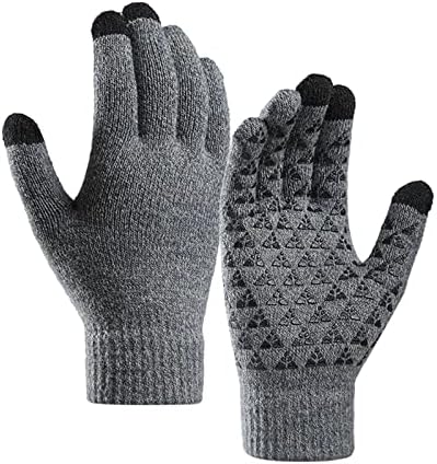 Qvkarw manžetna zimska-ekrana termalne elastične pletene meke rukavice za muškarce - sulip nadograđene rukavice rukavice rukavice