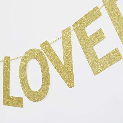 Vhob 80 godina Lovid Gold Glitter Banner za 80. rođendan / godišnjica vjenčanja potpisuju fotografiju rekviziti