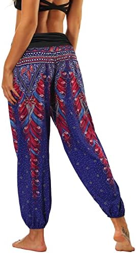 Luove šik ženske tajlandske harem pantalone boemske pantalone za jogu indijske labave letnje Boho hipi pantalone