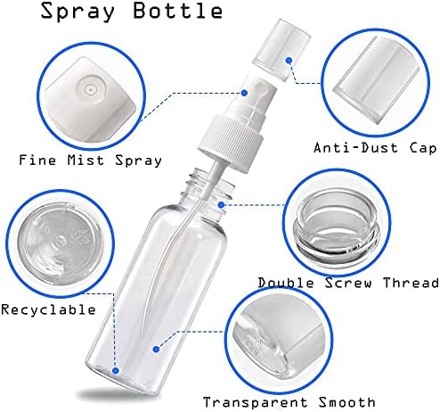 utural 10 kom 100ml bočica sa raspršivačem Clear Empty Fine Mist bočice sa raspršivačem za ponovno punjenje posuda džepna esencijalna