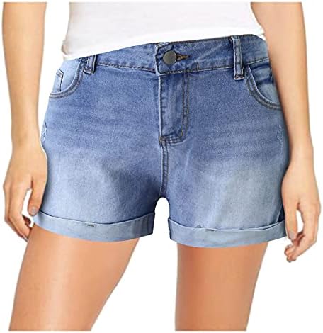 Klasične plus hlače kovrčave raširene modne kratke hlače Ženske traperice Ljeto seksi džep ženske traperice haljine