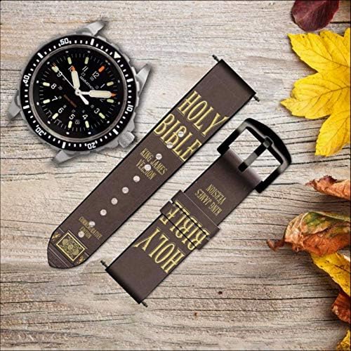CA0486 Sveti Biblija Cover King James Verzija kožni pametni sat traku za ručni sat Smartwatch Smart Watch veličine