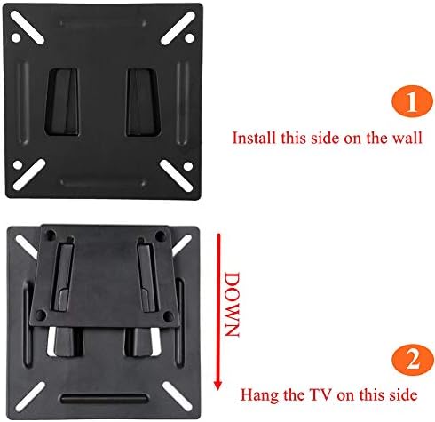 TV nosač zidni nosač, ultra tanki TV nosač, čvrst i izdržljiv, univerzalan za 14-24 inčni LCD LED TV
