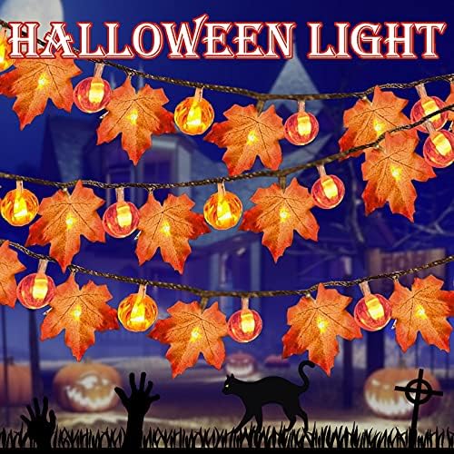 Javorov ukras Vrtna soba Halloween Party LED žičana svjetla od bundeve Kućni dekor solarna svjetla Vanjska žica