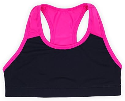 Sretan & mene / Layla Racerback Crop Tank Top | djevojke sportski grudnjak | Tagless sa širokim naramenicama | 3 pakovanje