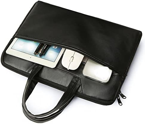 Zyjbm aktovka kože za muškarce torba laptop uredska torba crne dokumente Portfolio torba Dizajner