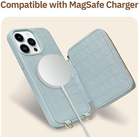 Kuglast za iPhone 14 Pro Max Magsafe Novčanik sa rukom sa kaišem za žene, Crossbody sa držačem sa držačem kartice, [Kompatibilan sa