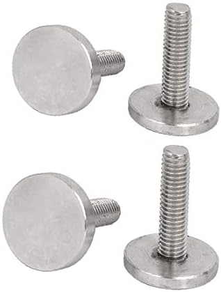 X-DREE stakleno ogledalo 304 nehrđajući čelik okrugli navojni nokti srebrni ton M8x30mm 4kom (el ' Espejo de vidrio 304 de acero inoxidable