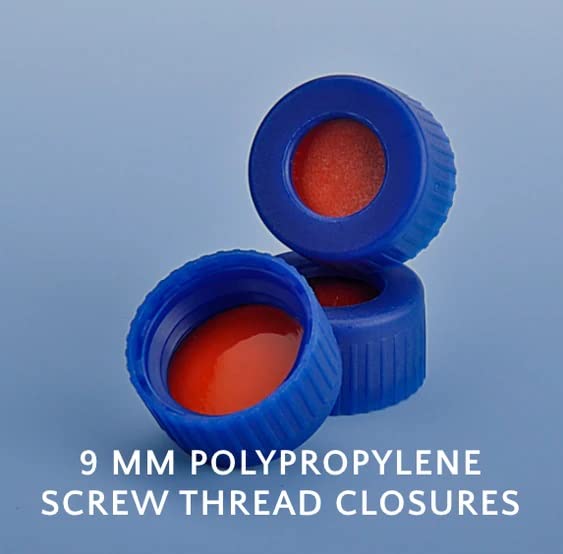 Plavi polipropilenski poklopci za zatvaranje navoja, PTFE/Silikonski Septum, 1000 / pk