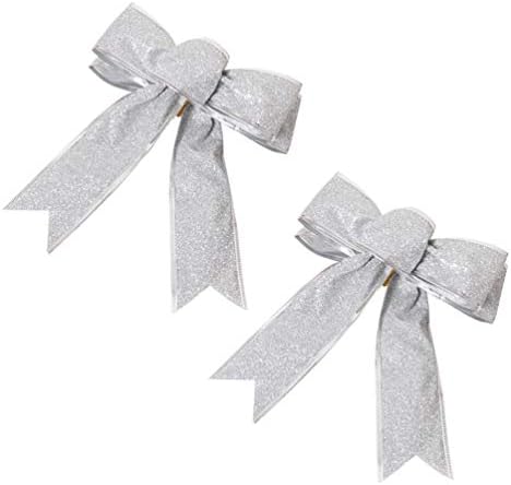 Toyandona 4pcs Božićni blistavi ukrasi božićne vrpce Bowknot dodaci ukrasi Xmas vijenci lukovi za omotavanje poklona za kućni božićni