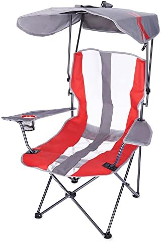 Kelsyus Premium prijenosni kamp preklopivi na otvorenom stolica na otvorenom W / 50+ upf nadstrešnica, držač za čaše i kaiš za nošenje,