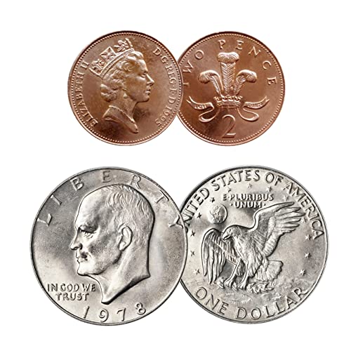 2022 Kovanica set kraljice Elizabeth II Dva pence Eisenhower Dollar Kolekcionarni, novčići za novčiće variraju