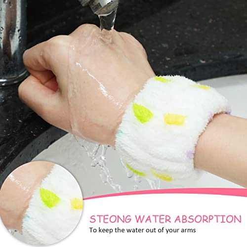 4 para Wrist Spa traka za pranje mikrofibera za pranje lica za pranje ručnika traka za ručnike Scrunchies upijajuća traka za ručni zglob za žene sprečava prolijevanje tečnosti